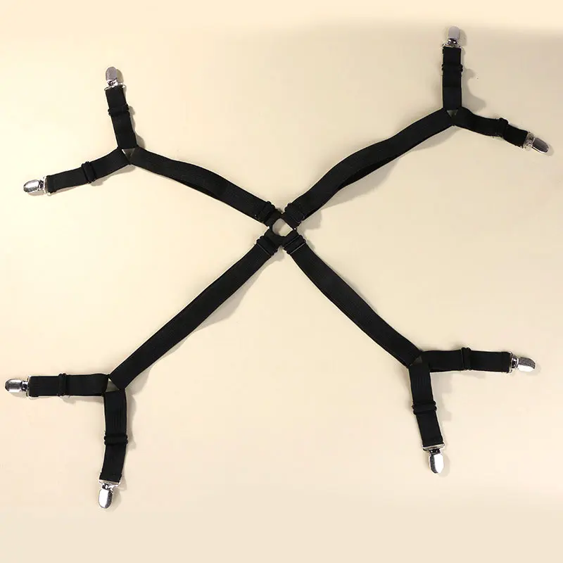 Лидер продаж 1 комплект регулируемые ремни подтяжки для простыни набор зажимов