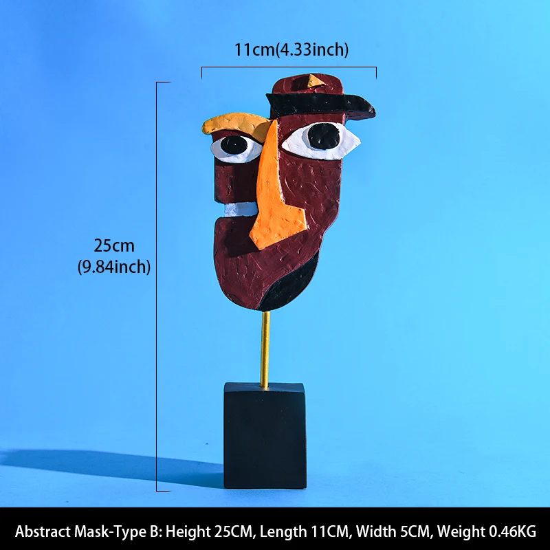 

Modern Resin Statue Sculpture Abstract Ornaments for Home Resin Art Desk Accessories Room Decor Resin Statues for Decoration