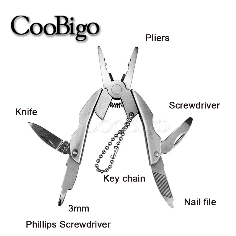 Складные многофункциональные мини плоскогубцы инструмент из нержавеющей стали