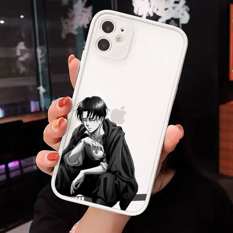 

Japan anime Attack on Titan Phone Case matte transparent For iphone 7 8 11 12 plus mini x xs xr pro max cover