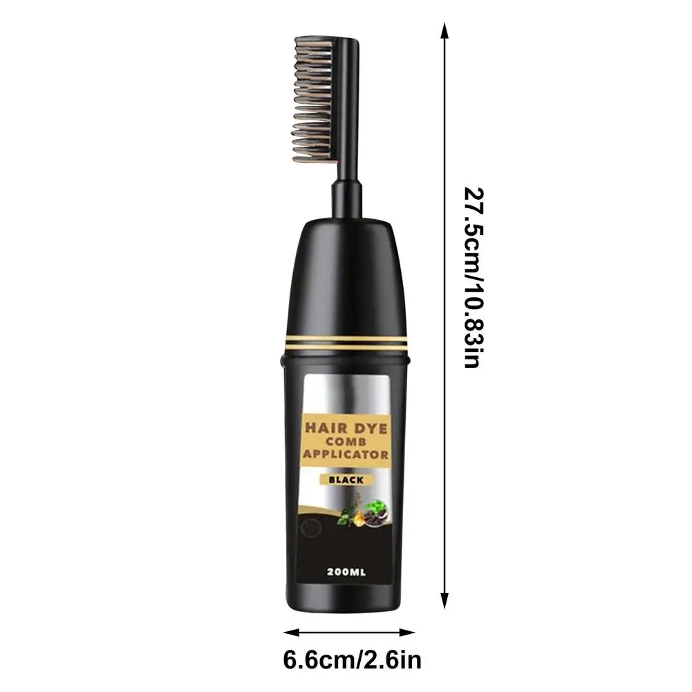 

2 In 1 Black Hair Color Comb Dye Cosplay Washable Hair Color Comb Applicator Beauty Nourishes Long Lasting Salon Barber Dyeing