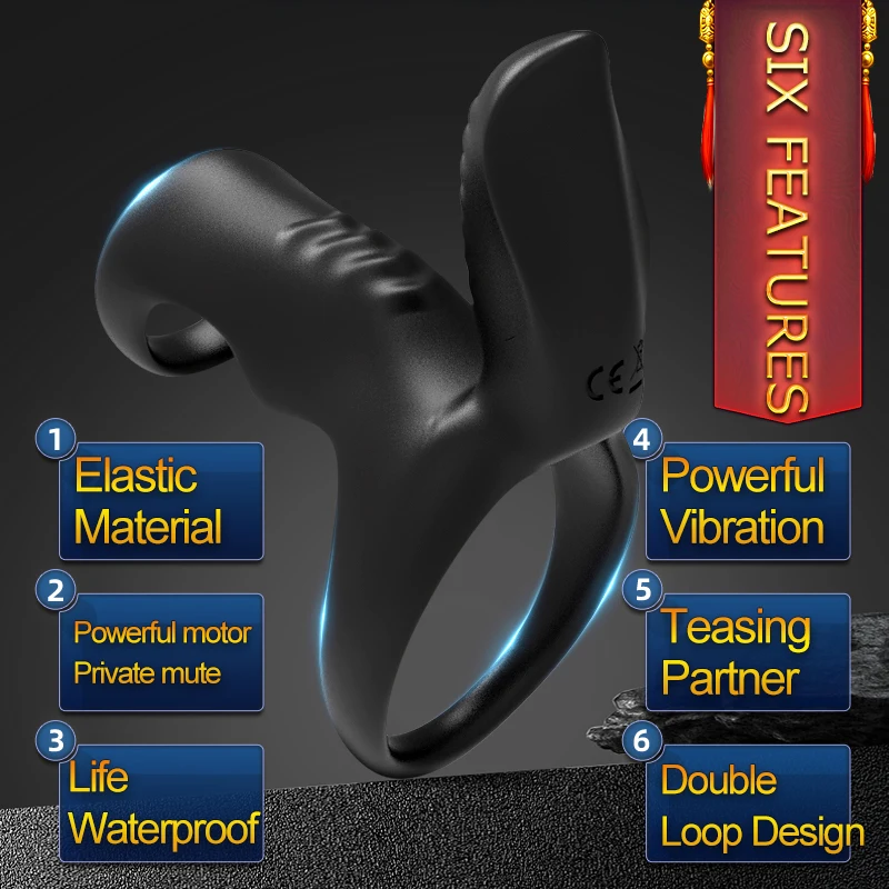 Omysky 10 Вибратор на несколько скоростей кольцо пенис для задержки эякуляции G