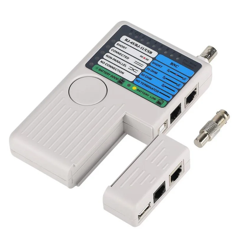 4 в 1 удаленный тестер сетевого кабеля RJ11 RJ45 USB BNC LAN для кабелей UTP STP трекер