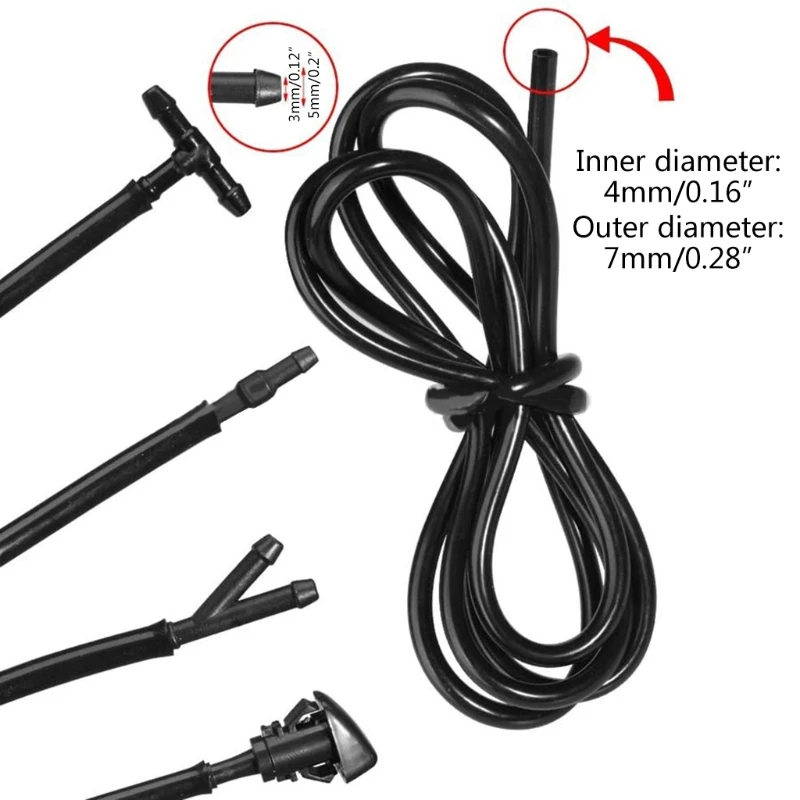 

5m Windshield Washer Hose Repair Kit Automotive Hose Insulating Hose Universal Windshield Washer Hose