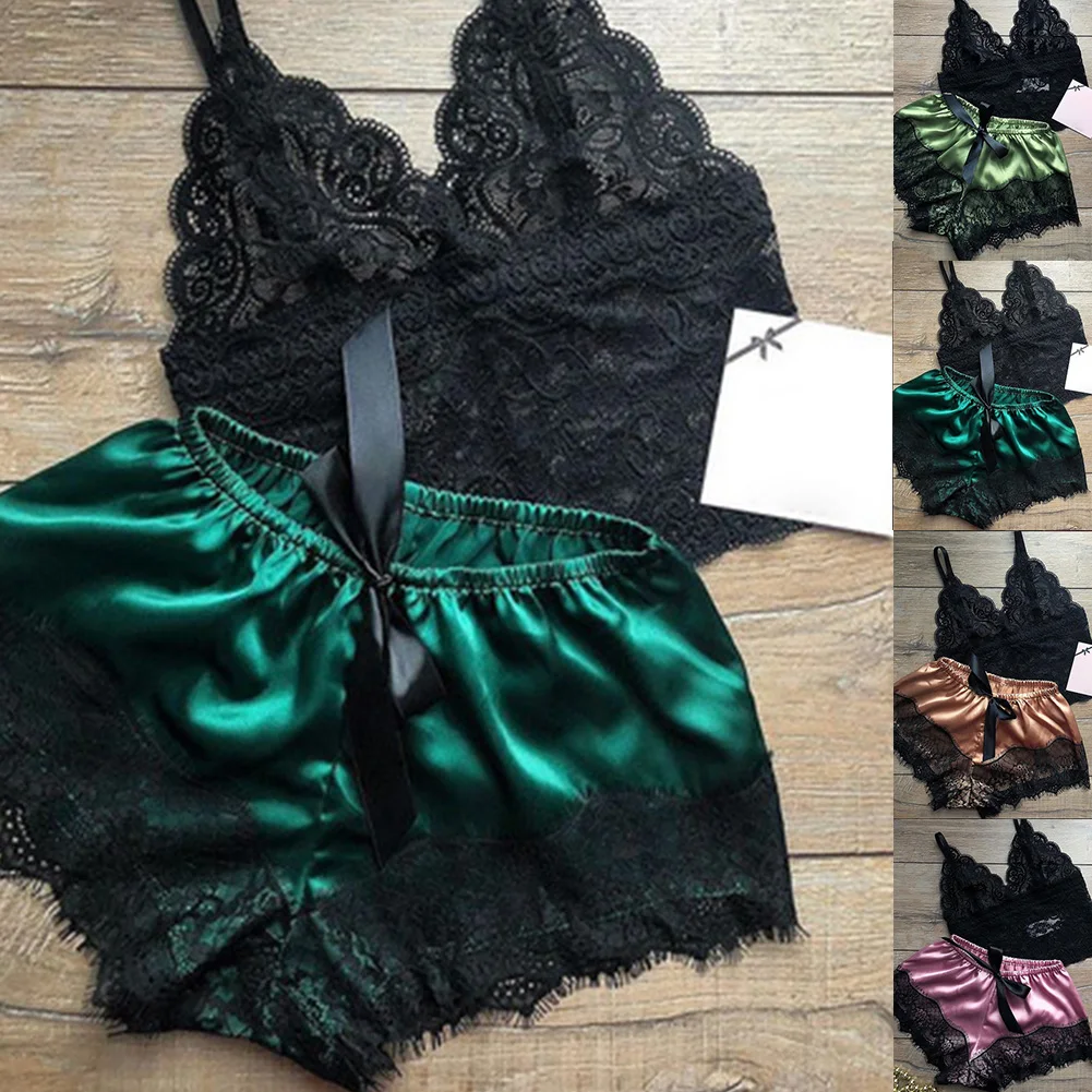 2 шт сексуальные женские прозрачные кружева топ бюстгальтер атласные Короткие