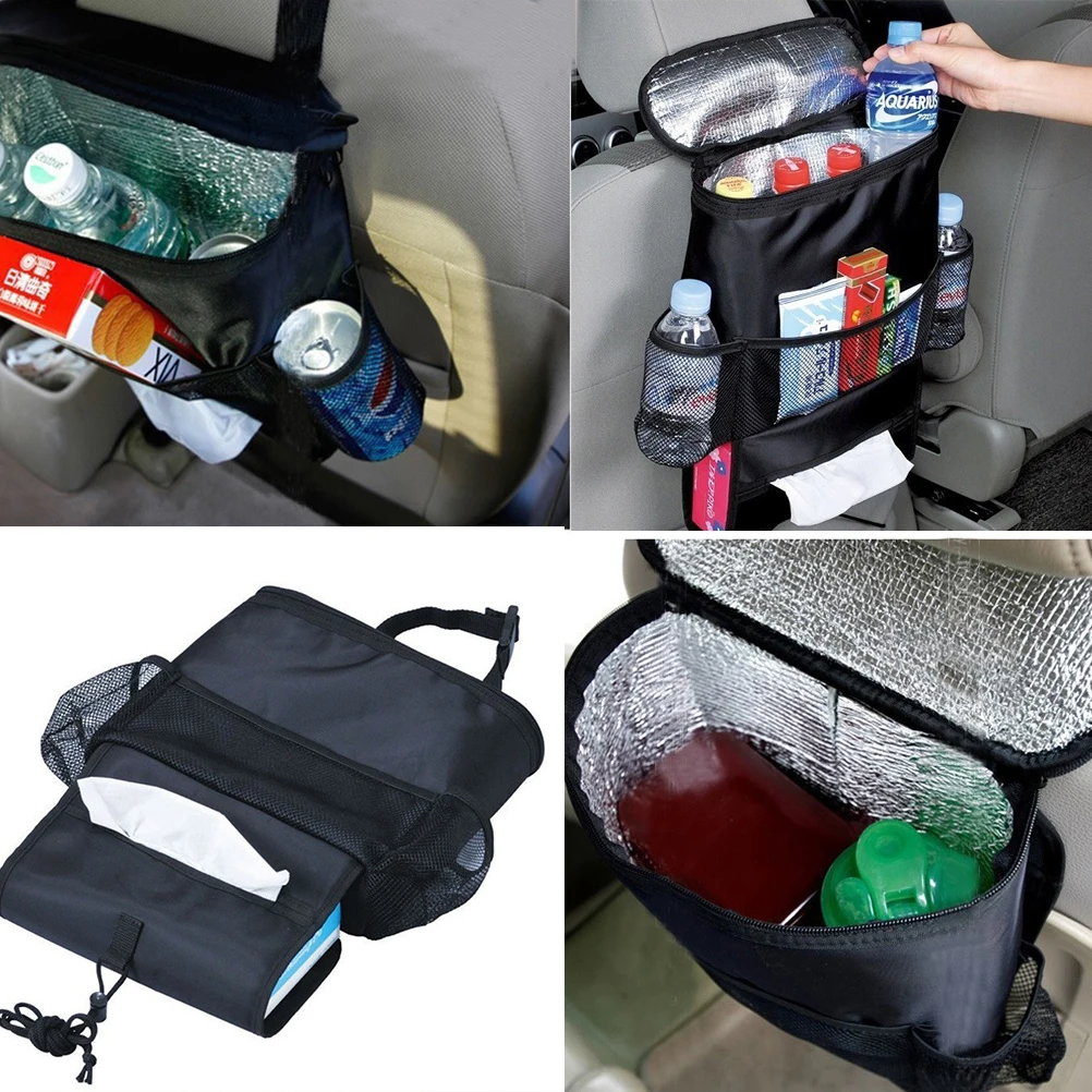 Mochila de asiento de coche para beb&eacute;, organizador de bebidas aislado, bolsa de almacenamiento de viaje, nueva-1