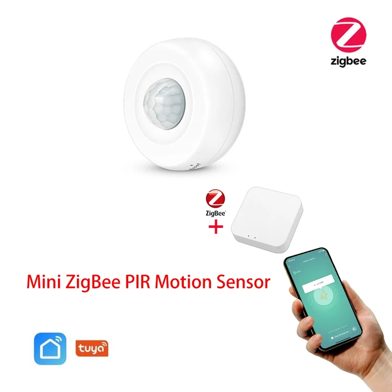 

Инфракрасные детекторы Tuya Smart Zigbee, беспроводной уличный датчик движения с PIR-сигнализацией, совместим с приложением Tuya/Smart Life для умного дома