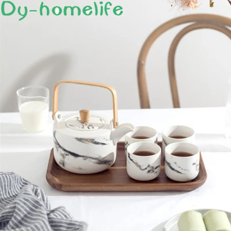 Скандинавский Пномпень с мраморным узором деревянный поднос керамический