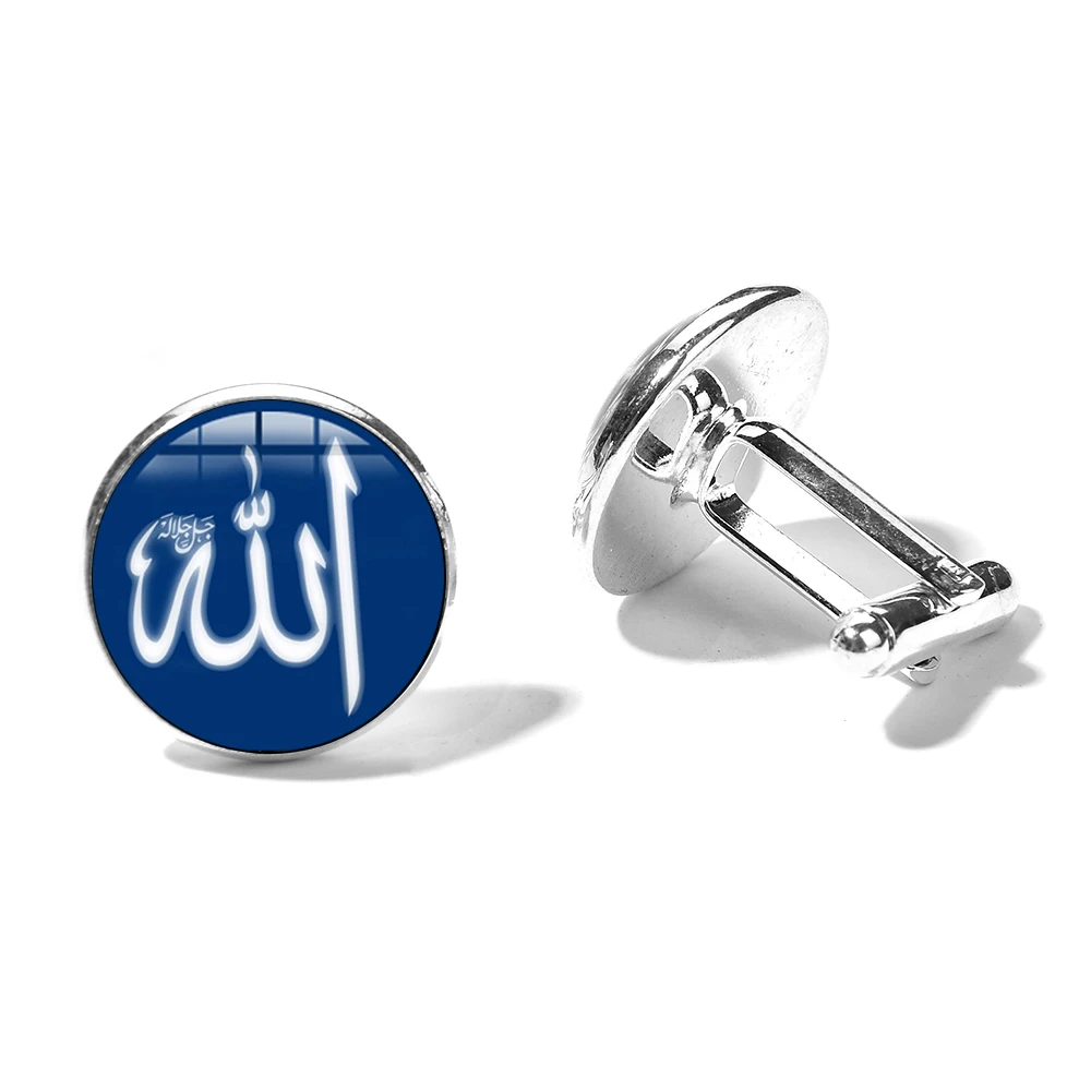 Мусульманский Аллах Символ Запонки 2019 Религия Ислам с художественной печатью