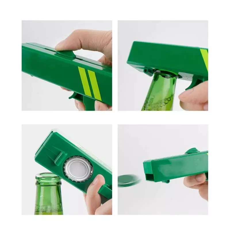 

Funny Beer Can Opener Spring Cap Catapult Launcher Bar Tool Drink Opening Shooter Beer Bottle Opener Creative Kitchen Gadgets