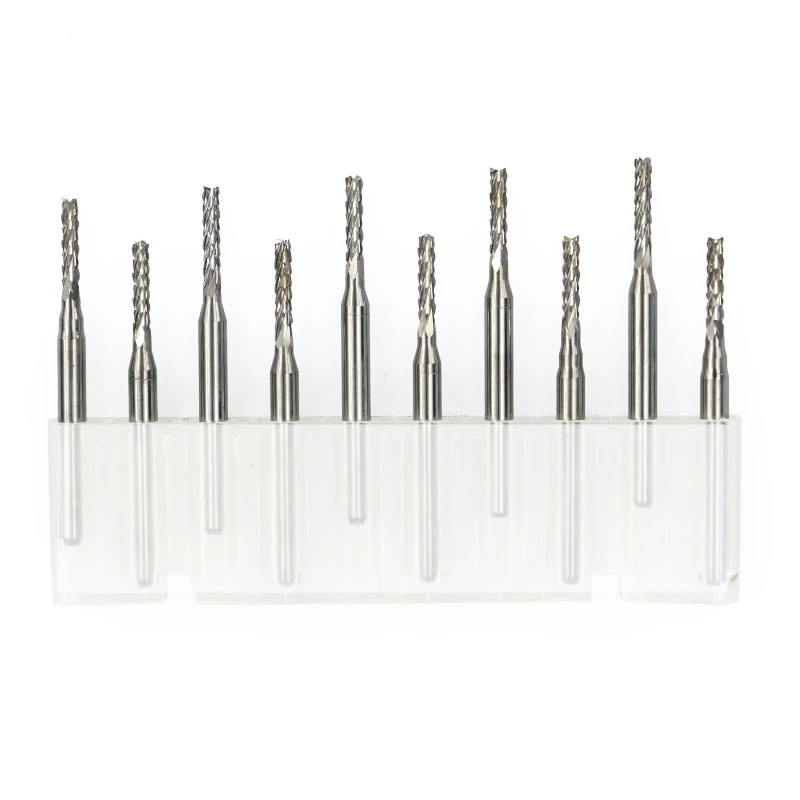 10 шт. PCB фреза 2 0 мм кукуруза фрезы карбида вольфрама мини ЧПУ Гравировальный Бит