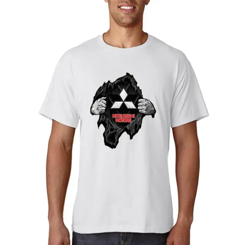 

2022 Высокое качество 100% хлопок Mitsubishi Motors печать уличный стиль повседневная с коротким рукавом Удобная крутая свободная футболка с круглым в...