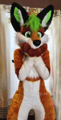 MascotBJ Хэллоуин длинный меховой костюм хаски собака лиса косплей платье A15 |