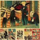 Винтажная крафт-бумага для модных японских аниме, Токийский ретро постер для дома, бара, кафе, Декор, живопись, искусство, Настенная Наклейка сделай сам