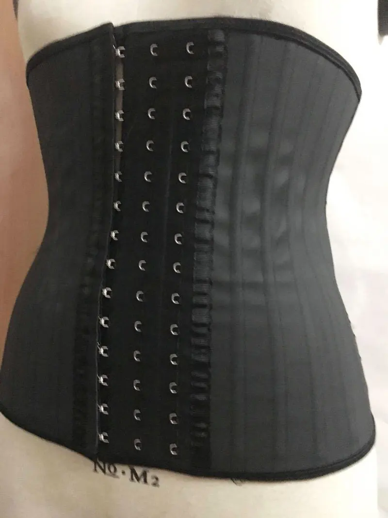 

Latex Rubber Corset Waist Trainer Shaper Underbust Bustier Steel Boned Slimming Cincher Girdle Belt Hooks Eyes Korset Gym Sports