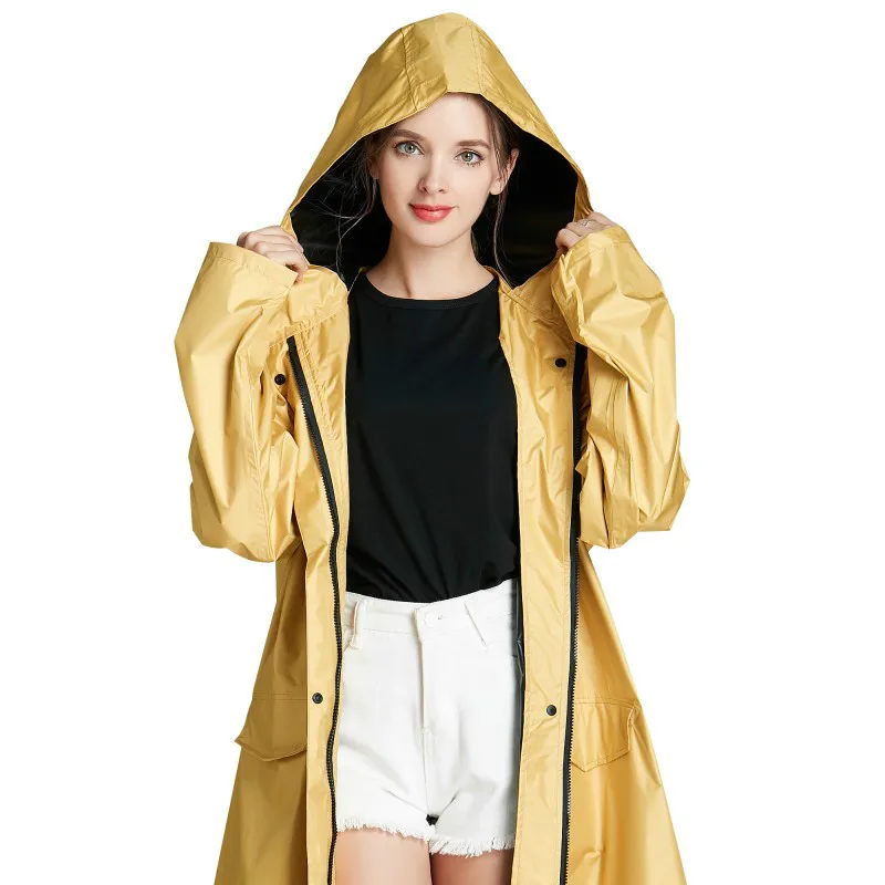 

Overalls Rain Coat Motorcycle Yellow Rain Coat Waterproof Impermeable Lluvia Hooded Rain Coat Ladies Waterproof Rain Poncho L