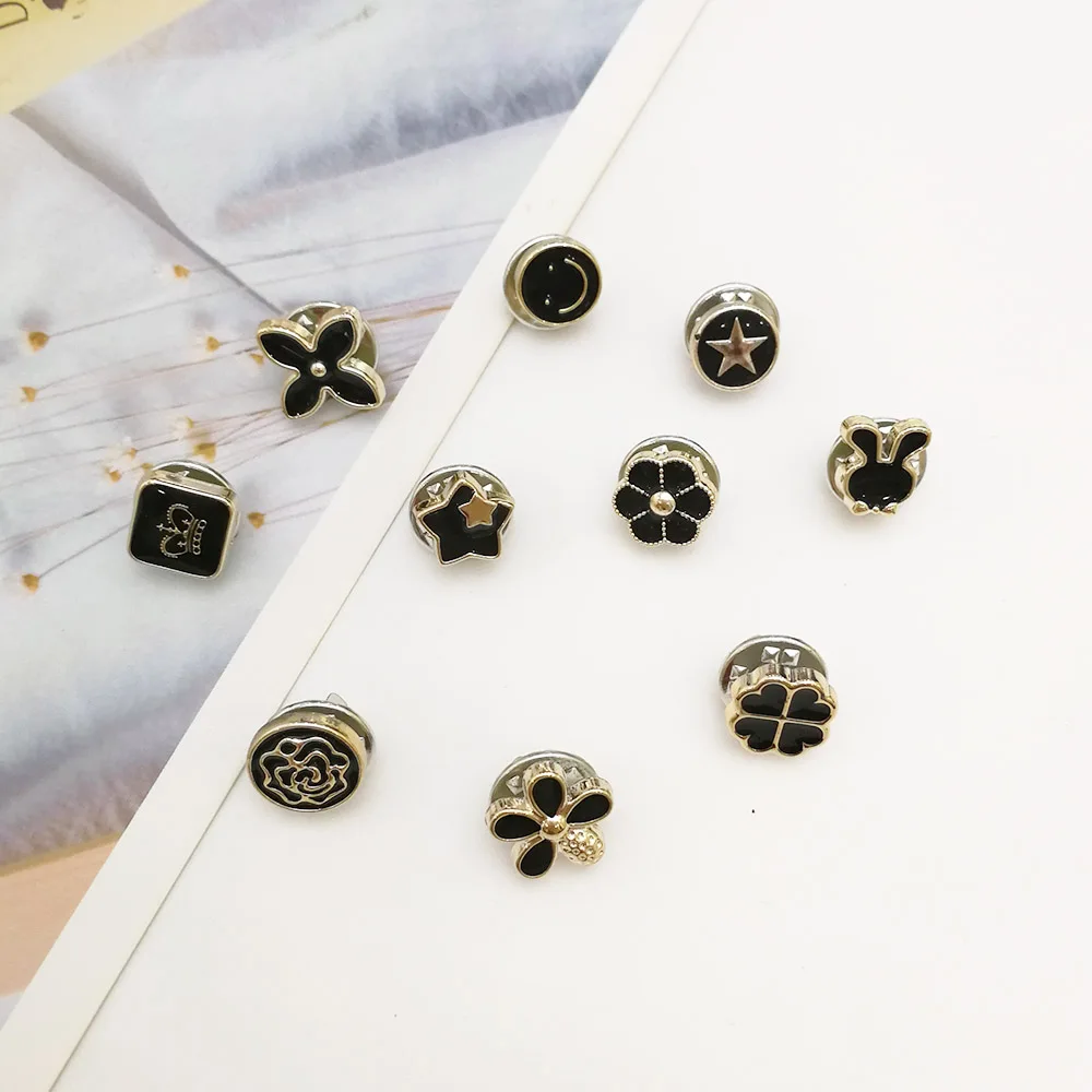 8 -10 Pcs 10 шт. 1,2 см женский набор Брошь Мода Имитация Жемчуга Стразы булавки пальто Одежда булавки аксессуары Подарочные Броши для женщин - Окраска металла: 8 -10 Pcs