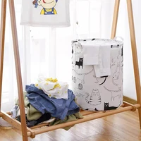 large collapsible waterproof fabric laundry basket foldable clothes bag home accessories toy storage basket organizer cat patern