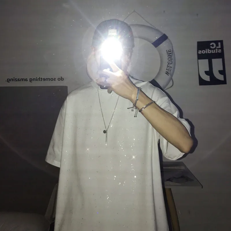 Футболка мужская с коротким рукавом модная однотонная Повседневная Свободная