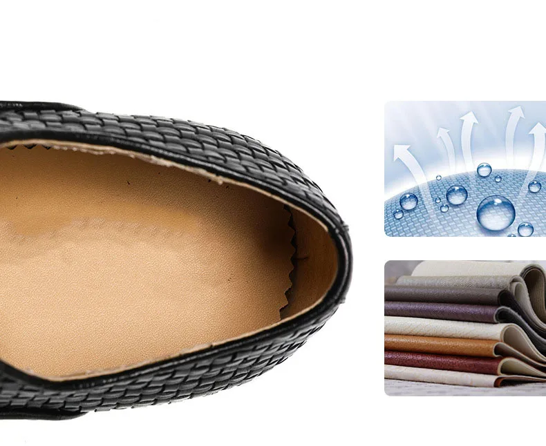Мужские плетеные туфли QYFCIOUFU черные мужские деловые классические стильные из