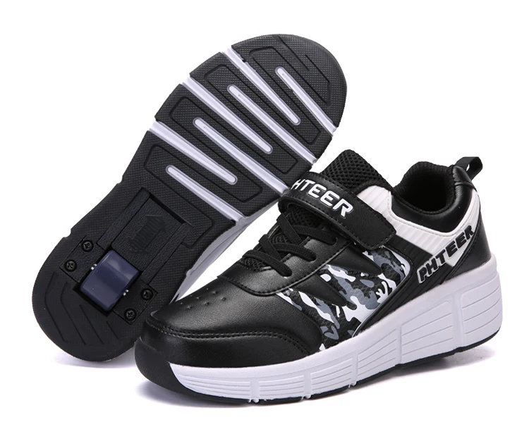EUR 31-42 scarpe da Skate per bambini Junior scarpe da ginnastica per bambini con uno/due 2020 ragazzi ragazze ruote scarpe scarpe per bambini Casual per adulti