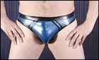 Модный 100% латексный резиновый синий сексуальный Фотофон для пляжа, бассейна, летний Размер треугольные Трусы-шорты 0,45 мм