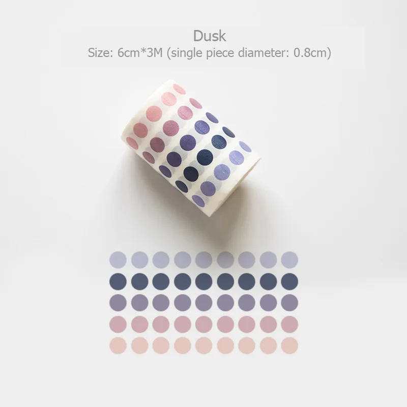 Dusk 1 предмет красочная лента washi круглая форма искусства журнал украшения Скрапбукинг малярный скотч для празднования свадьбы/дня рождения/Журнал Декор - Цвет: Dusk