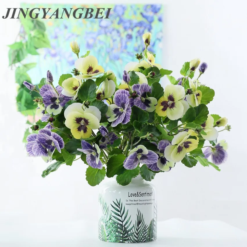 Сенсорные латексные Искусственные цветы pansy Бабочка Орхидея украшение для