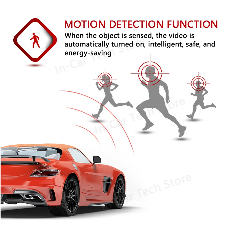 Автомобильный видеорегистратор 4 3 дюйма с двумя объективами камера Full HD 1080P