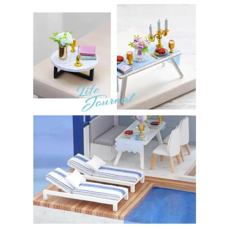 new girl diy 3d wooden mini dollhouse 2020 time apartment doll house furniture educational toys furniture for children love gift free global shipping