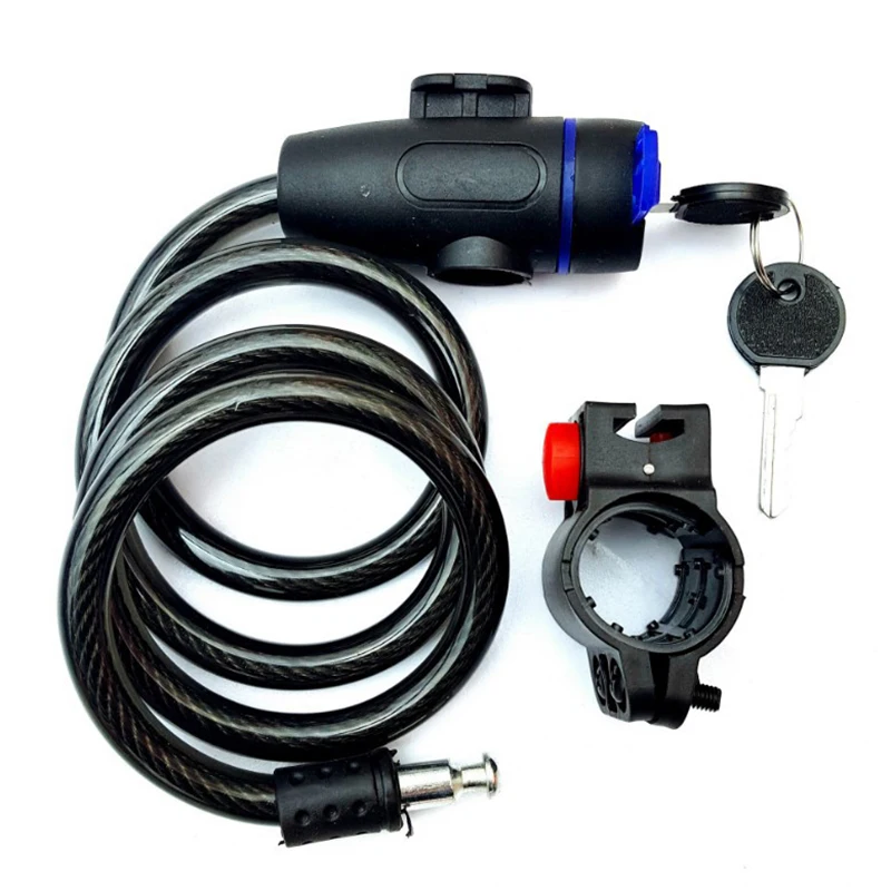 

Anti-Theft Bike Lock MTB Road Bike Motorcycle Cycling Lock Universal Theft Spiral Steel Cable Security Locks Bicycle Accessories