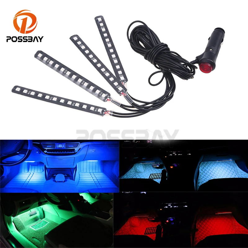 POSSBAY 12 Светодиодные ленты светильник s Универсальный Автомобильный интерьер пол