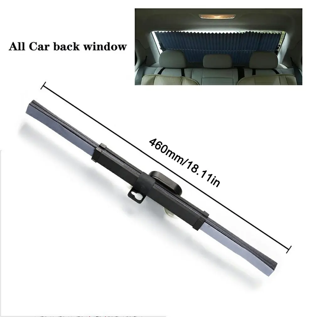 

Hot Thermal Curtain Tailorable Light Barrier Retractable Heat Insulation Aluminium Alloy Sunshade Windshield With Suction Cup