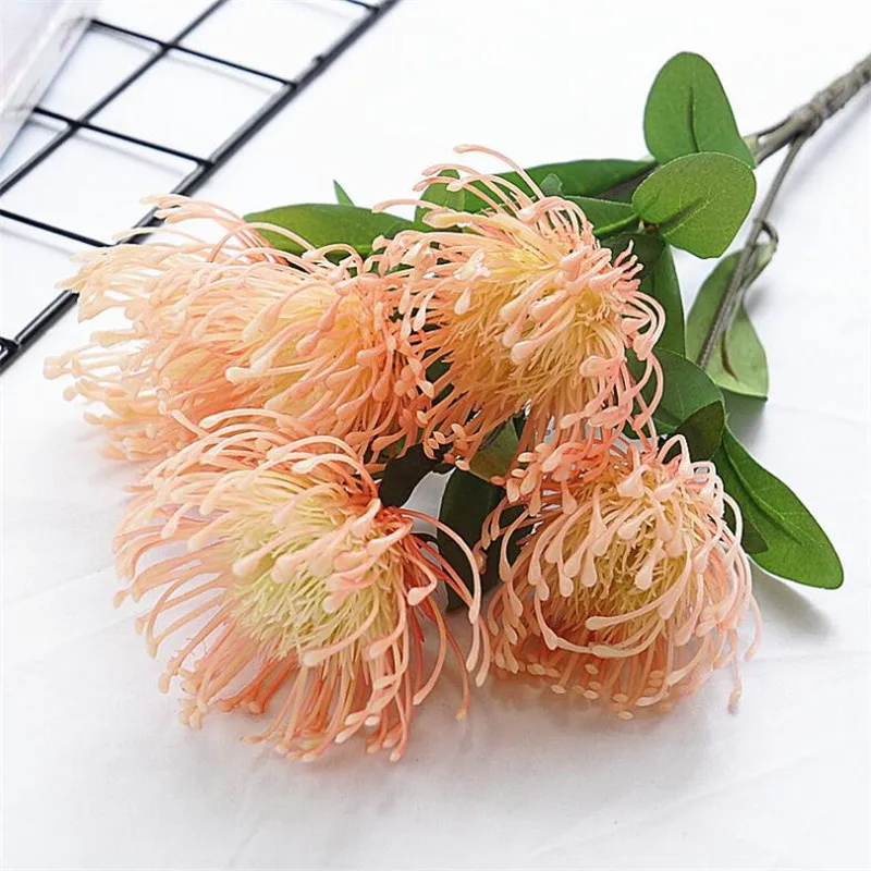 6 шт. поддельные игольница Fowers 16 93 &quotДлина моделирование Пластик Leucospermum Spp для
