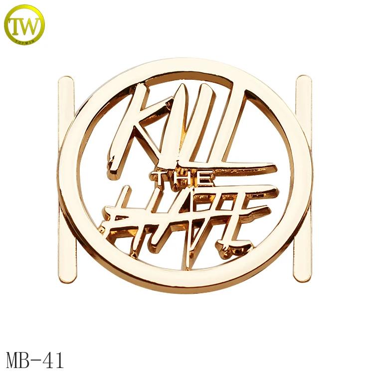 Заказной логотип выгравированный позолоченный круглый металлический лейбл | Дом