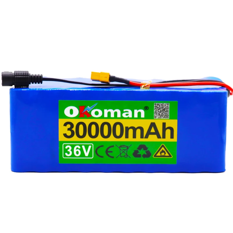 Е-байка 36В 10S4P 30Ah 600W 42V18650 ионно-литиевая аккумуляторная батарея фара для