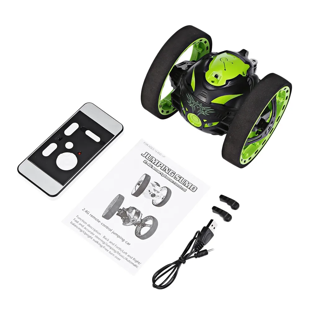 New Version PEG-88 Min Bounce RC Car 2,4 GHz беспроводной RC прыгающий автомобиль с гибкими колесами вращающийся светодиодный светильник стандартная версия - Цвет: New Version