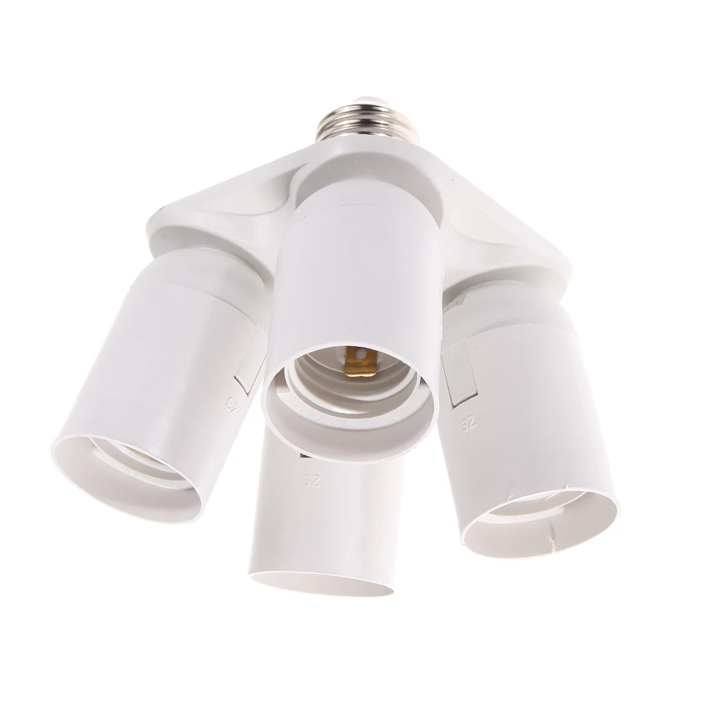

Hot 4 in 1 E27 110V-240V Led Bulb Holder Base Socket Splitter LED Bulb Socket Splitter Light Lamp Bulb Adapter Tent Accessories