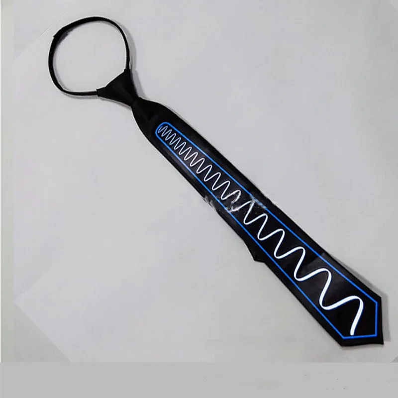 Светодиодный галстук для мужчин с неоновым свечением на вечеринке, светится в темноте, светящиеся галстуки EL для Хэллоуина, диджеев, баров, клубов и сценических реквизитов.