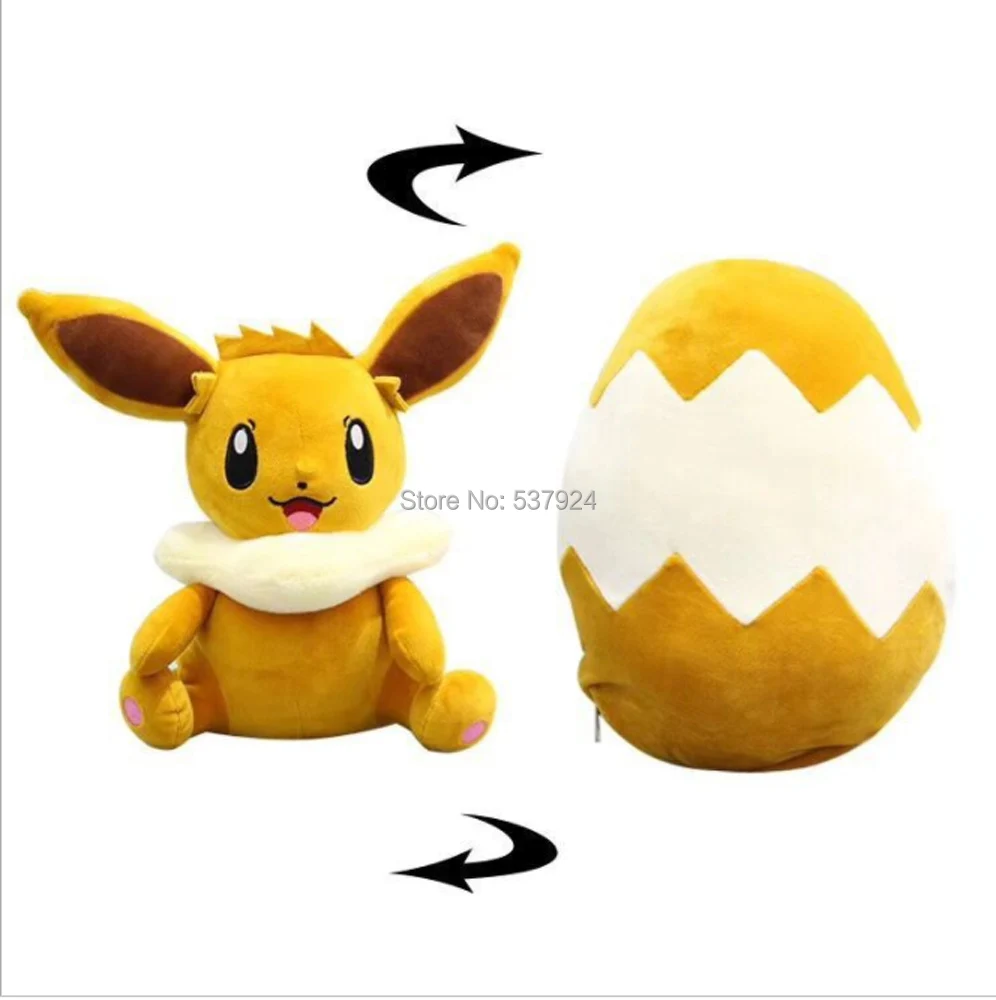 Новинка 5 шт. Ditto Metamon Pikachu Eevee Lapras Magikarp Snorlax Umbreon 8-15," 20-40 см Внутренняя Подушка плюшевая кукла - Цвет: 30CM Eevee Egg