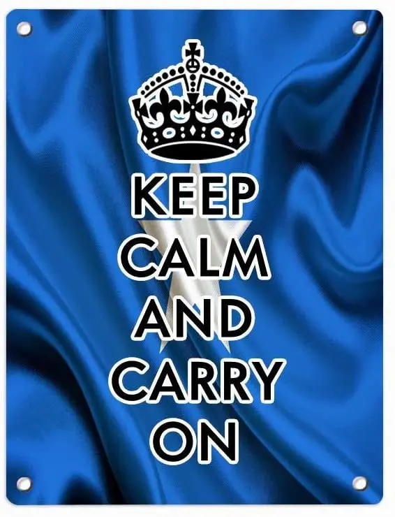 

playdiss Keep Calm and Carry On Personalized Metal Sign Wall Decor Man Cave Bar Garden 12X8 Inch [Flag Somalia Background]