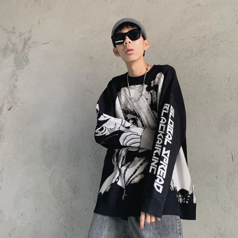 Женский свитер с длинным рукавом в стиле Харадзюку | Женская одежда