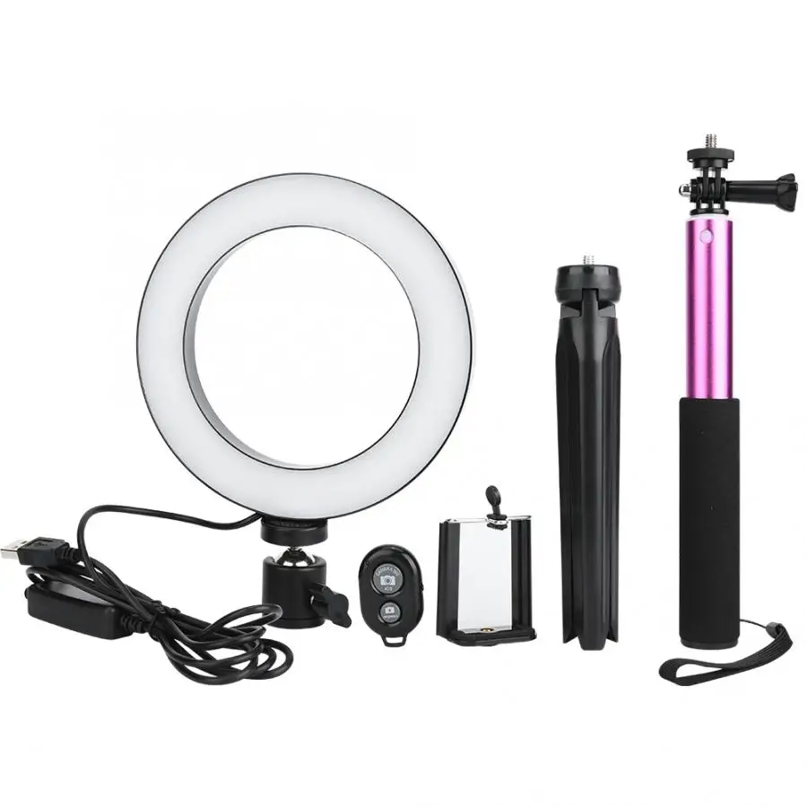 14 5 см Dimmable светодиодный кольцевой комплект для видеосъемки с Bluetooth пультом