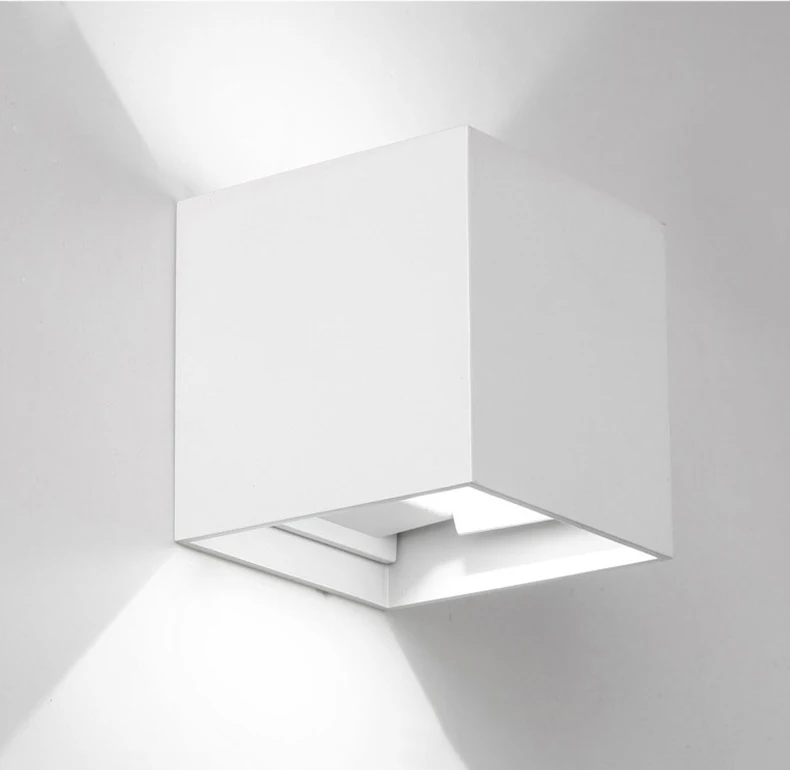 LED Wall Light Adjustable 7W 12W IP65 Square Waterproof Indoor Outdoor Aluminum Lamp Surface Mounted Bedroom Living Room | Лампы и