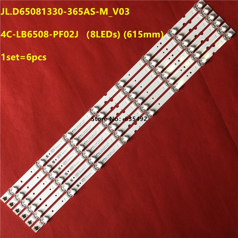 

10set LED Strip for 65HR330M08A1 4C-LB6508-HR01J PF01J JL.D65081330-365AS-M GIC65LB51_3030F2.1 65P65US 65S421 65U5850C D6620U
