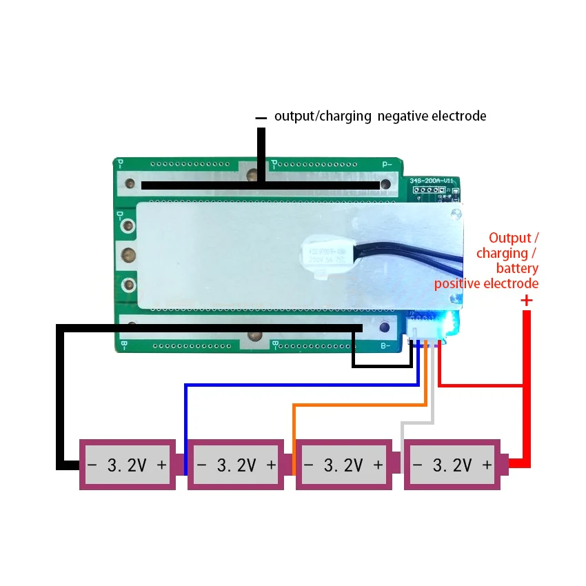 Dykbcells 4S 12V 100A 130A 200A 260A 300A 390A BMS CELL LifePo4 защитная плата балансировка старт мотоцикла