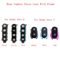 rear back camera lens glass with metal frame holder for xiaomi redmi note 8 8pro 7 7pro k30 replacement