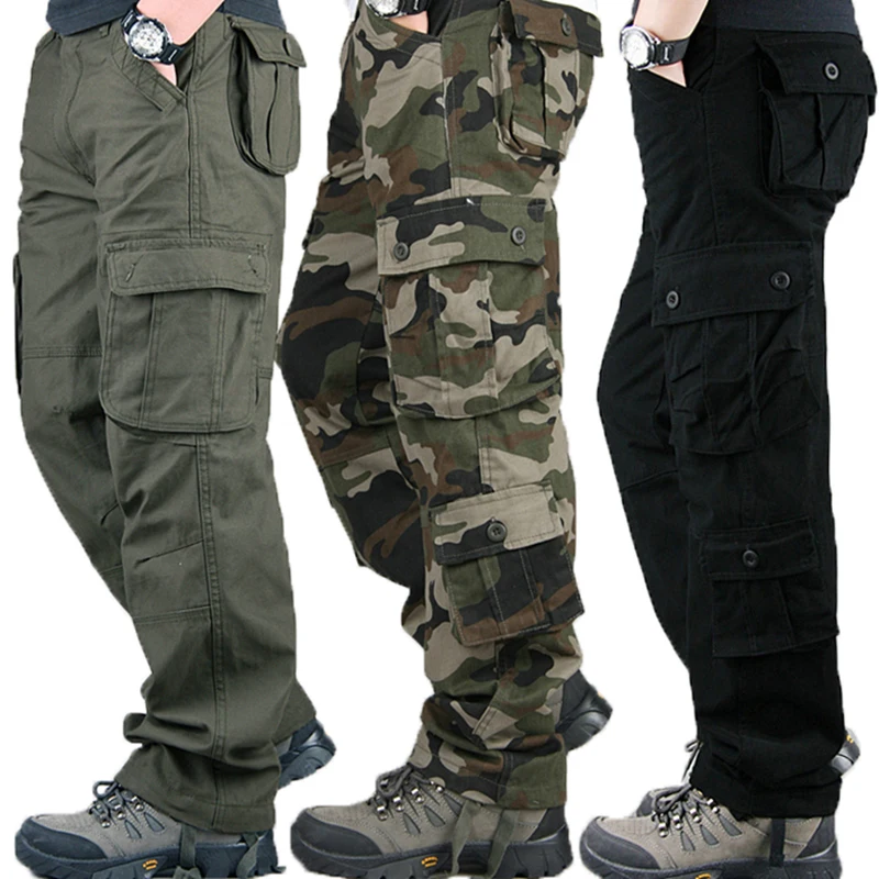 

Men's camouflage overalls military pants tactical pants outdoor street sports loose straight-leg pants durable work pants
