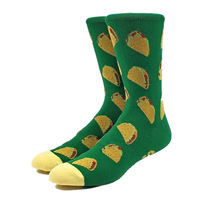 

Men Funny Green Taco Socks