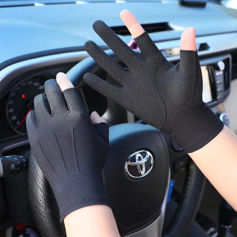 

Cycling Touch Screen Men Gloves Non-Slip Outdoor Sports Sunscreen Fishing Breathable Ice Silk Cool Women Thin Summer Gloves